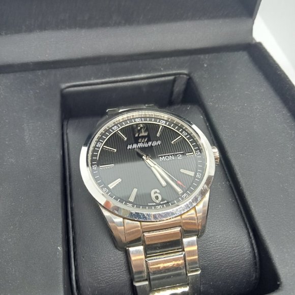 HAMILTON Broadway H433110 Day Date Black Dial Quartz Men's Watch - Picture 3 of 12
